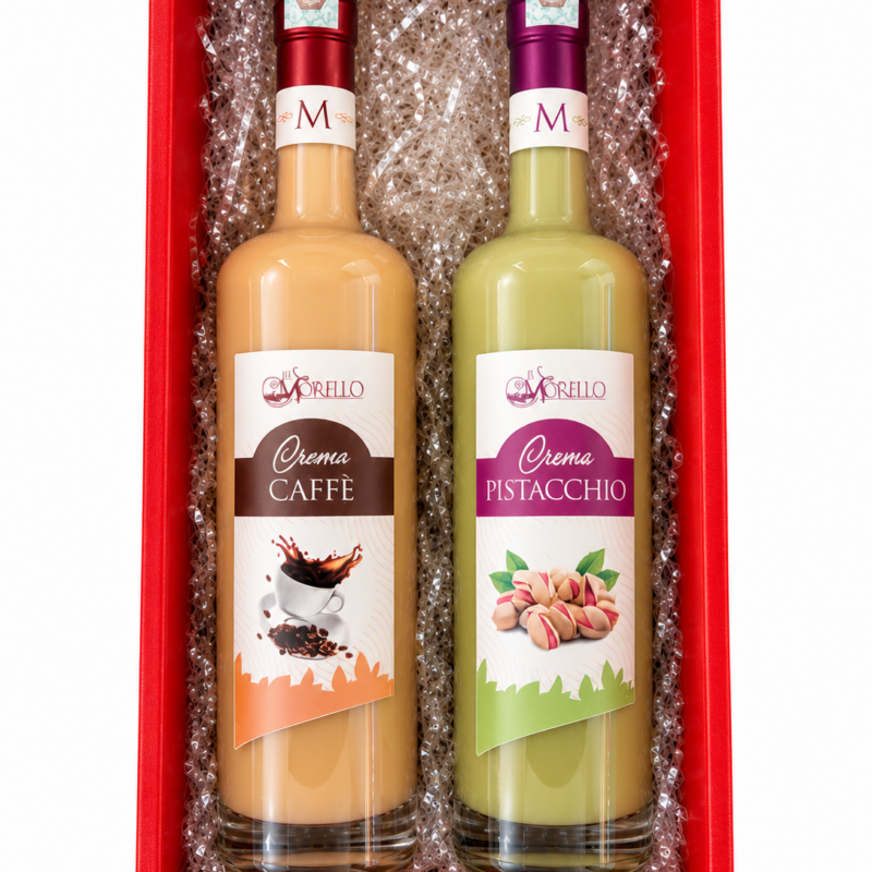 Confezione regalo "Leonida" -Crema al caffè & Crema pistacchio-