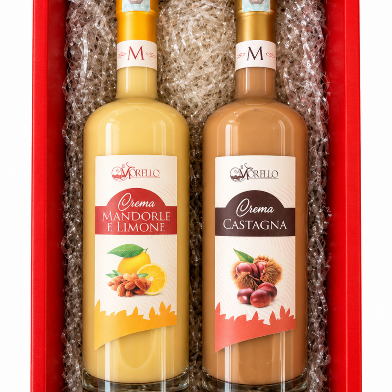Confezione regalo "Loren" -Crema Castagna & Crema Mandorle limone-