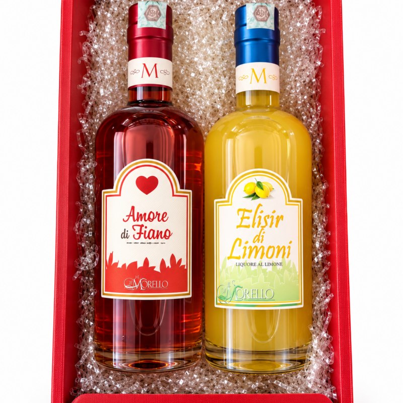 Confezione regalo "Armonia Mediterranea" -Amore di Fiano & Elisir di Limoni-